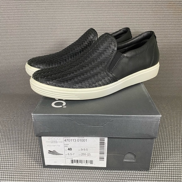 Ecco Shoes - 🆕 ECCO Soft 7 Slip On Sneaker Shoes Leather Women's EU 40 US 9 - 9.5 Black